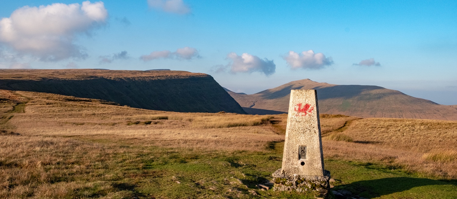 Image of field with hills in Wales
